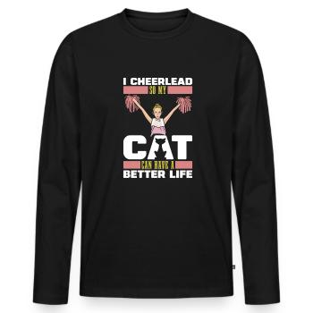 Cheerleader Cheerleading - Men's Premium Organic Long Sleeve Shirt - black - Front - Nico (187cm)