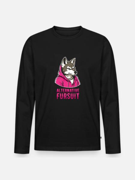Furry Fandom Fursuits Cool - Men's Premium Organic Long Sleeve Shirt - black
