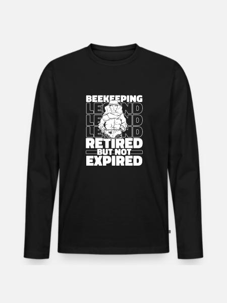 Retired beekeeper beekeeper - Men's Premium Organic Long Sleeve Shirt - black