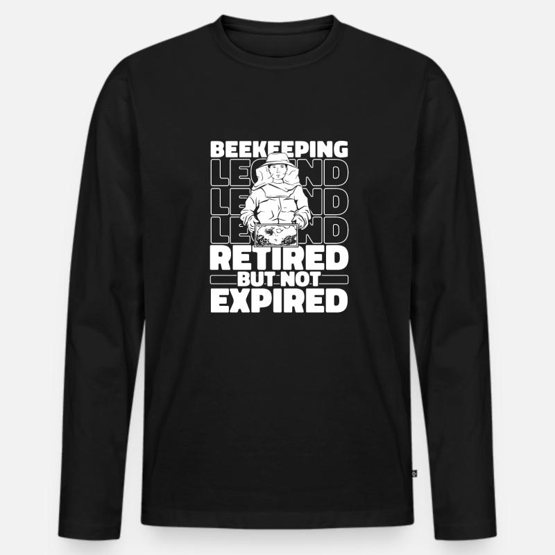 Retired beekeeper beekeeper - Men's Premium Organic Long Sleeve Shirt - black