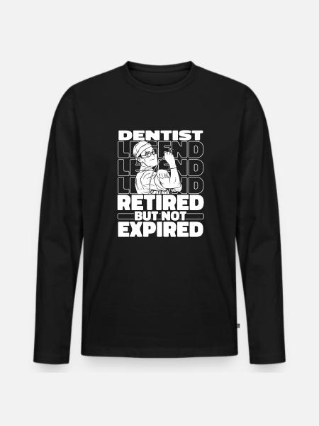 Retired Dentist Dentist - Men's Premium Organic Long Sleeve Shirt - black