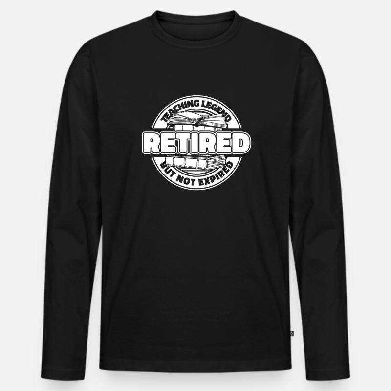 Lehrer Pädagoge Im Ruhestand - Männer Premium Bio Langarmshirt - Schwarz