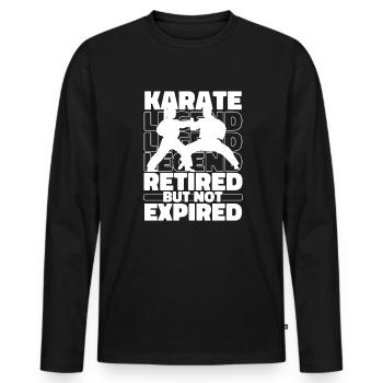Karate Im Ruhestand - Männer Premium Bio Langarmshirt - Schwarz - Vorne - Nico (187cm)