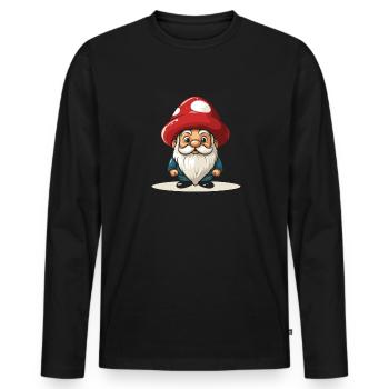 Mushroom pickers Mushrooms Mushroom dwarf - Men's Premium Organic Long Sleeve Shirt - black - Front - Nico (187cm)