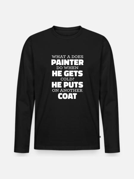 Painter Varnisher - Men's Premium Organic Long Sleeve Shirt - black