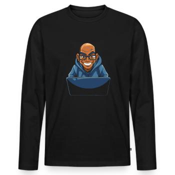 Web Developer Webdeveloper Cool - Men's Premium Organic Long Sleeve Shirt - black - Front - Nico (187cm)