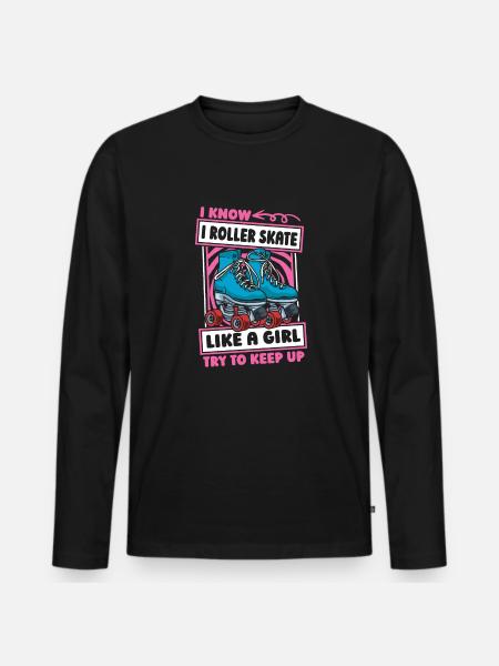 Roller Roller Roller - T-shirt manches longues Premium bio Homme - noir