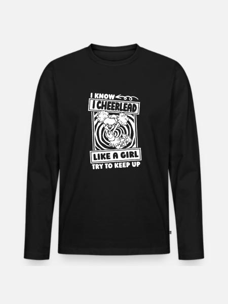Cheerleader Cheerleading - Men's Premium Organic Long Sleeve Shirt - black