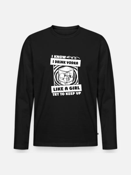Vodka Wodka - Men's Premium Organic Long Sleeve Shirt - black