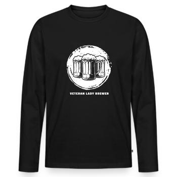 Craft Beer Bier Craftbier - Men's Premium Organic Long Sleeve Shirt - black - Front - Nico (187cm)