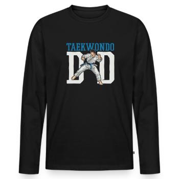 Taekwondo Vater Taekwondo Vater Taekwondo Dad - Männer Premium Bio Langarmshirt - Schwarz - Vorne - Nico (187cm)