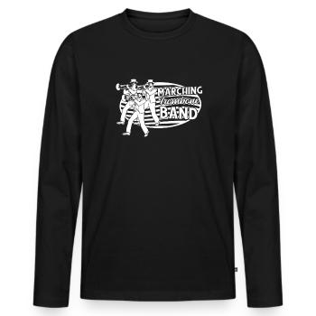 marching band, trombone, brass band, trombone - Men's Premium Organic Long Sleeve Shirt - black - Front - Nico (187cm)