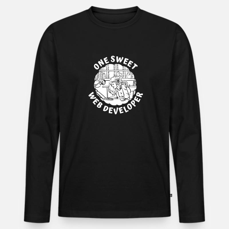 Web Entwickler Webdeveloper - Männer Premium Bio Langarmshirt - Schwarz