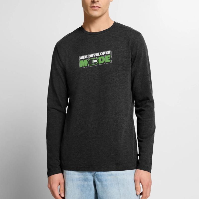 Web Developer Web Developer Mode On Men's Premium Organic Long Sleeve Shirt