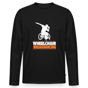 Breakdance Breakdancer Breakdance Fauteuil roulant - T-shirt manches longues Premium bio Homme - noir - Devant - Nico (187cm)
