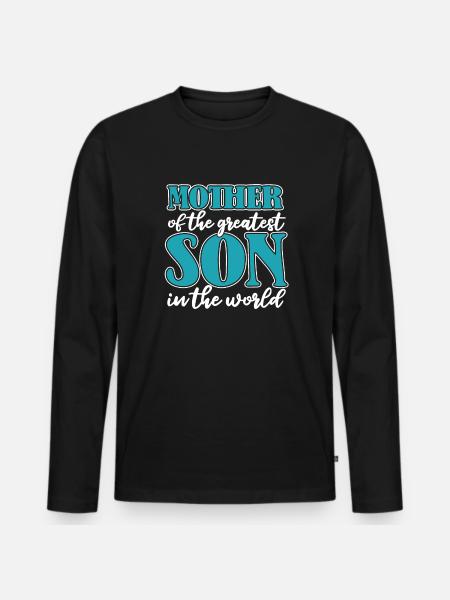 Maman Mère Fils - T-shirt manches longues Premium bio Homme - noir