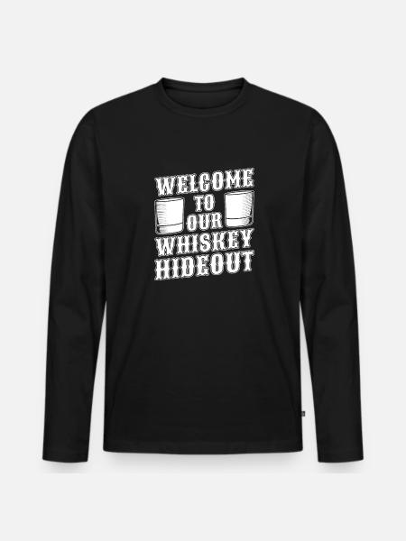 Whisky Whiskey - Men's Premium Organic Long Sleeve Shirt - black