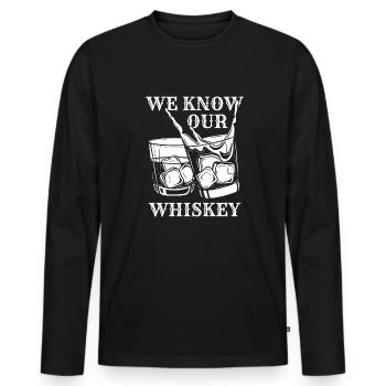 Whisky Whiskey - Männer Premium Bio Langarmshirt - Schwarz - Vorne - Nico (187cm)