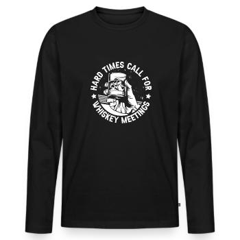 Whisky Whiskey - Männer Premium Bio Langarmshirt - Schwarz - Vorne - Nico (187cm)