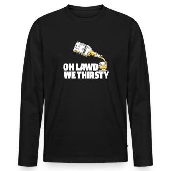 Whisky Whiskey Lustig - Männer Premium Bio Langarmshirt - Schwarz - Vorne - Nico (187cm)