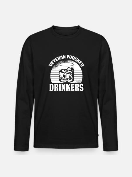 Whisky Whiskey - Men's Premium Organic Long Sleeve Shirt - black