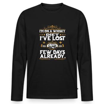 Whisky Whiskey Lustig - Männer Premium Bio Langarmshirt - Schwarz - Vorne - Nico (187cm)