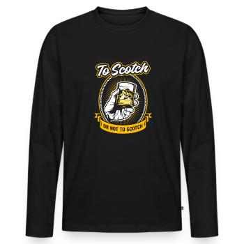 Whisky Whiskey Lustig - Männer Premium Bio Langarmshirt - Schwarz - Vorne - Nico (187cm)