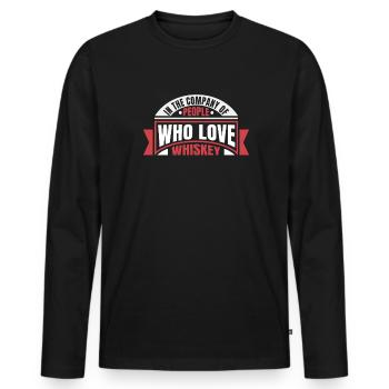 Whisky Whisky Amour - T-shirt manches longues Premium bio Homme - noir - Devant - Nico (187cm)