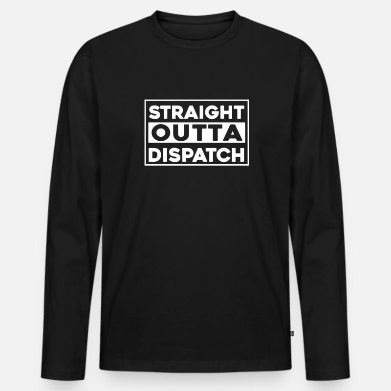 Notruf Leitstelle Einsatzzentrale - Männer Premium Bio Langarmshirt - Schwarz