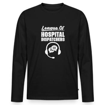 Ligue du centre de contrôle des appels d’urgence - T-shirt manches longues Premium bio Homme - noir - Devant - Nico (187cm)