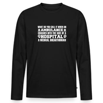 Emergency call control center operations center - Men's Premium Organic Long Sleeve Shirt - black - Front - Nico (187cm)