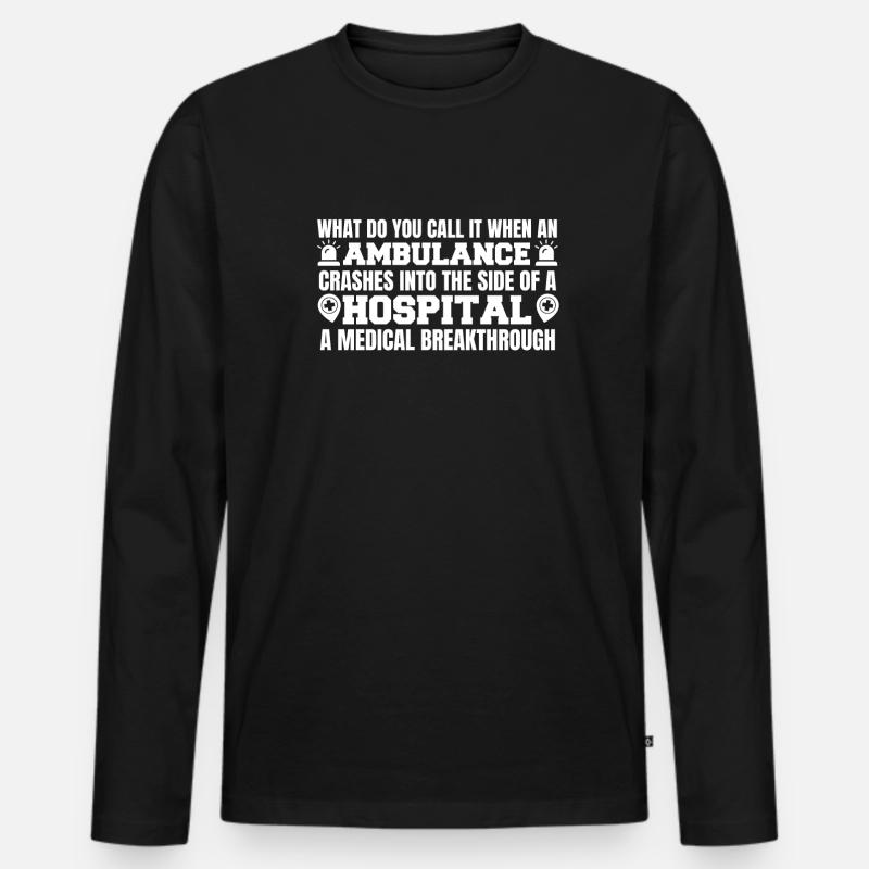 Notruf Leitstelle Einsatzzentrale - Männer Premium Bio Langarmshirt - Schwarz