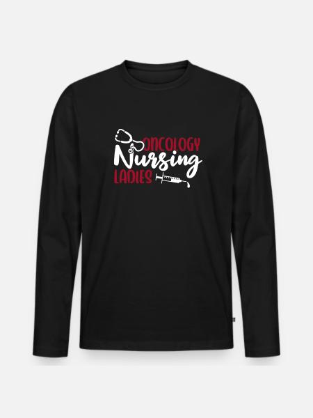 Nurse Lady - Men's Premium Organic Long Sleeve Shirt - black