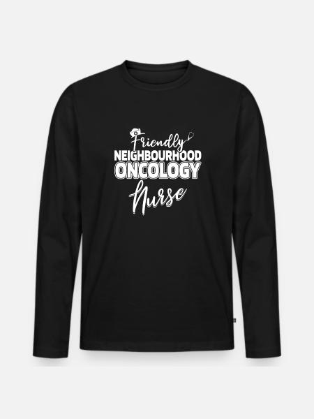 Krankenschwester Nachbarschaft - Männer Premium Bio Langarmshirt - Schwarz