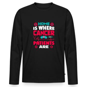 Nurse Patient - Men's Premium Organic Long Sleeve Shirt - black - Front - Nico (187cm)