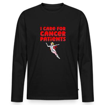 Nurse Patient - Men's Premium Organic Long Sleeve Shirt - black - Front - Nico (187cm)