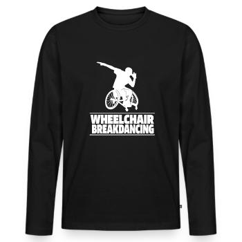 Breakdance Breakdancer Breakdance Fauteuil roulant - T-shirt manches longues Premium bio Homme - noir - Devant - Nico (187cm)