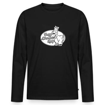 Dinosaurier Erwachsener Dinosaurier - Männer Premium Bio Langarmshirt - Schwarz - Vorne - Nico (187cm)