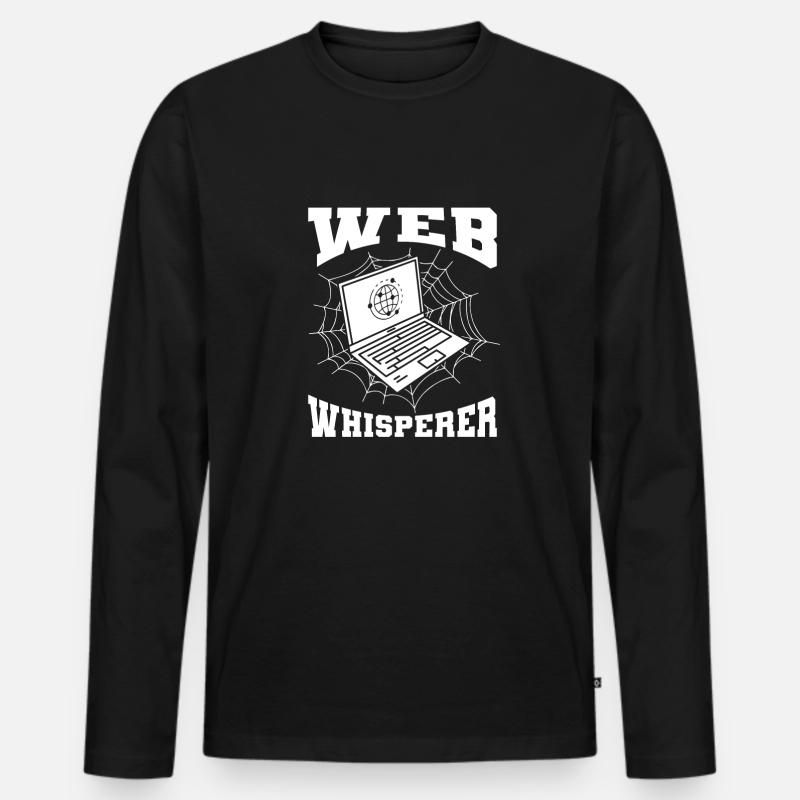 Web Entwickler Webdeveloper Witzig - Männer Premium Bio Langarmshirt - Schwarz