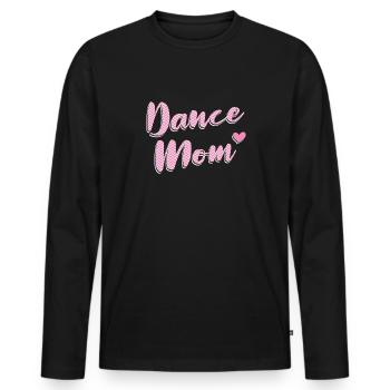 Maman Mère Mère - T-shirt manches longues Premium bio Homme - noir - Devant - Nico (187cm)