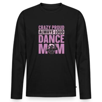 Maman Mère Mère Danse Mère - T-shirt manches longues Premium bio Homme - noir - Devant - Nico (187cm)