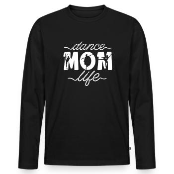Maman Mère Mère Danse Mère - T-shirt manches longues Premium bio Homme - noir - Devant - Nico (187cm)