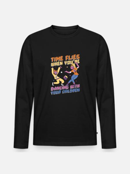 Mom Mom Dancing Dancing Mom - Men's Premium Organic Long Sleeve Shirt - black