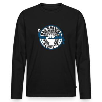 Rohrleitungsbauer - Männer Premium Bio Langarmshirt - Schwarz - Vorne - Nico (187cm)