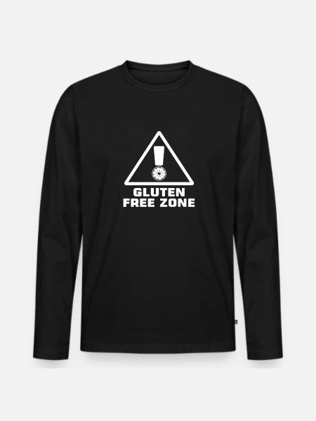 Gluten free - Men's Premium Organic Long Sleeve Shirt - black