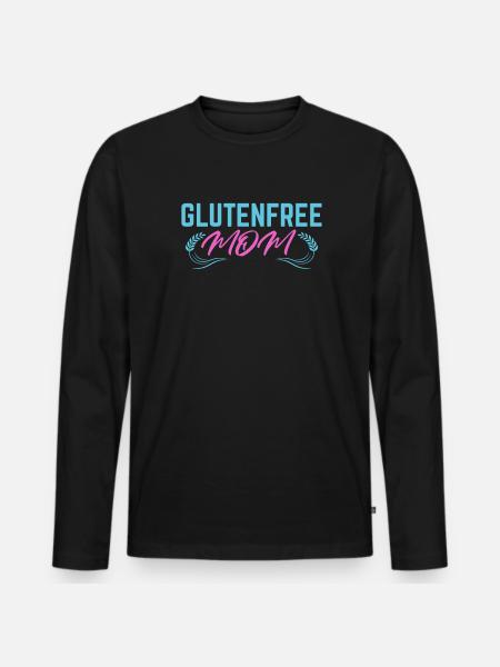 Glutenfrei Mutter - Männer Premium Bio Langarmshirt - Schwarz