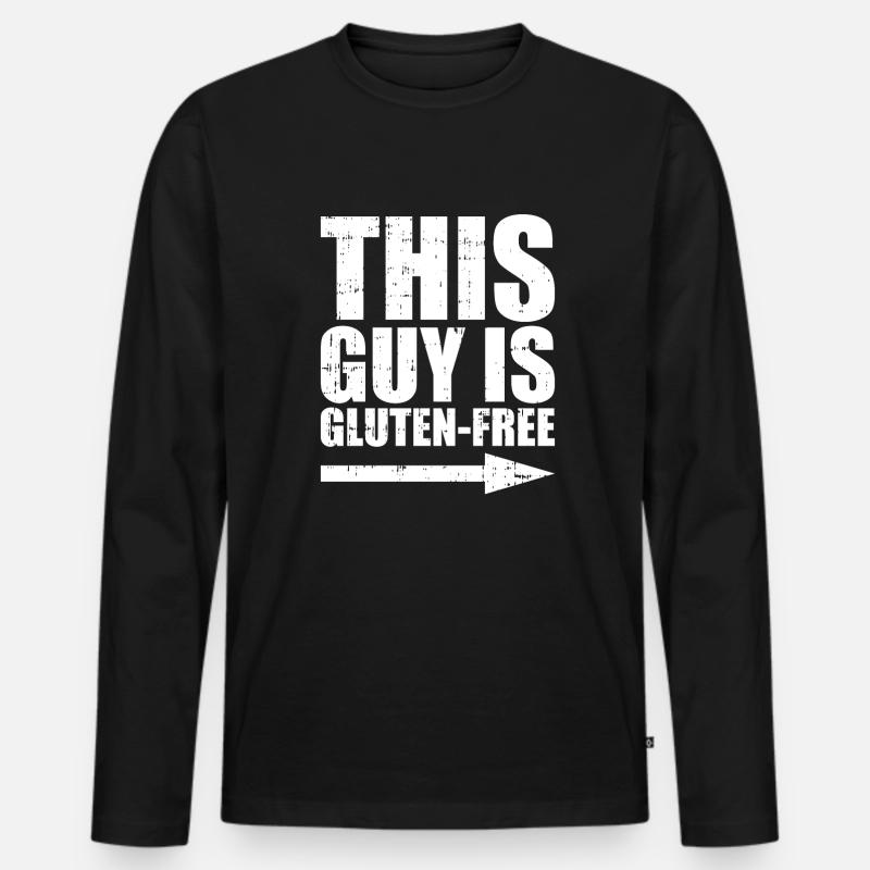 Glutenfrei Kerl - Männer Premium Bio Langarmshirt - Schwarz