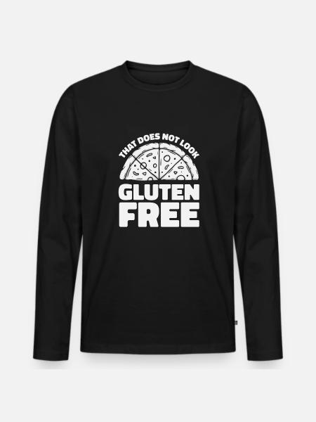 Gluten Free Pizza - Men's Premium Organic Long Sleeve Shirt - black