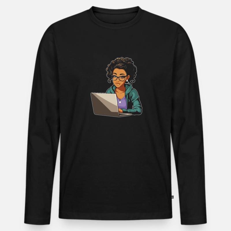 Data Science Data Analyst - Men's Premium Organic Long Sleeve Shirt - black