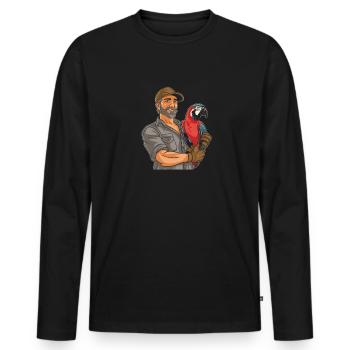 Tierpfleger Zoowärter - Männer Premium Bio Langarmshirt - Schwarz - Vorne - Nico (187cm)